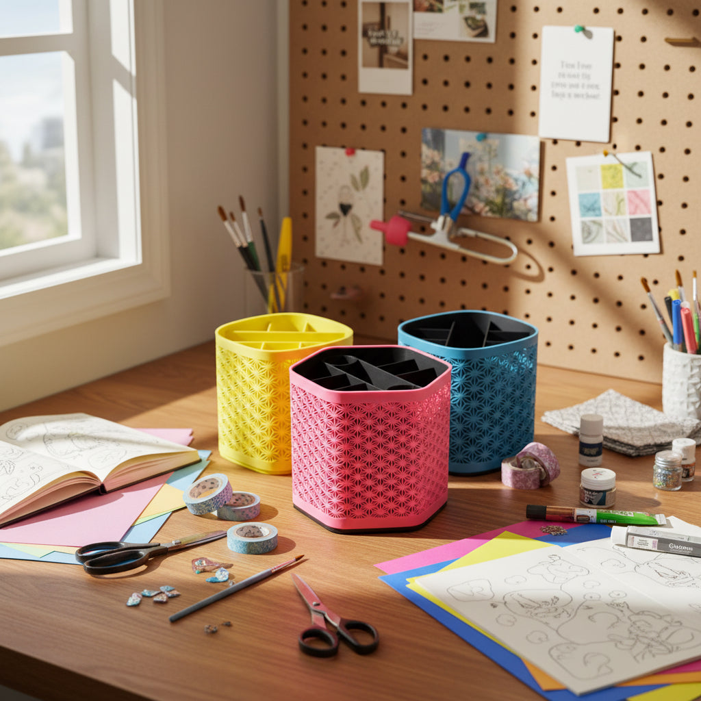 Small Asanoha Desktop Organizer